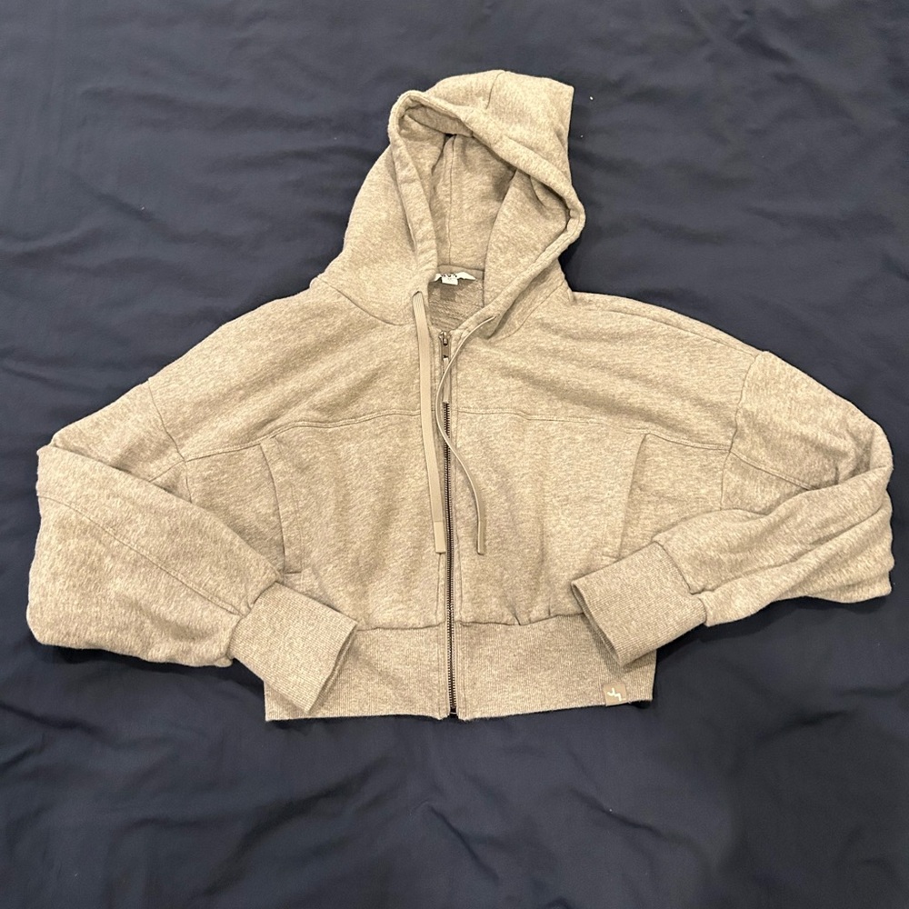 JoyLab Heather Gray Zip-Up Hoodie